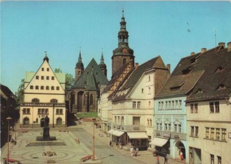 Eisleben - Markt mit Luther-Denkmal - 1983 Eisleben - Markt mit Luther-Denkmal - 1983