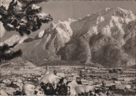 Mittenwald - gegen Karwendelgebirge - 1961 Mittenwald - gegen Karwendelgebirge - 1961