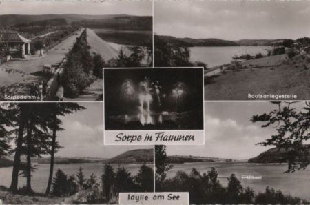 Sorpe - in Flammen - Idylle am See - 1959 Sorpe - in Flammen - Idylle am See - 1959