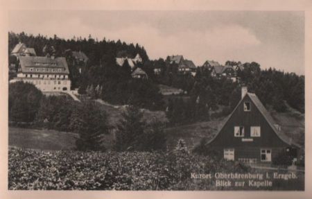 Altenberg-Oberbärenburg - Blick zur Kapelle - 1962 Altenberg-Oberbärenburg - Blick zur Kapelle - 1962