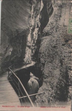 Schweiz - Meiringen - Aareschlucht, Grosse Enge - 1907 Schweiz - Meiringen - Aareschlucht, Grosse Enge - 1907