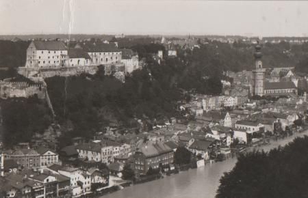 Burghausen Salzach - Luftbild - ca. 1955 Burghausen Salzach - Luftbild - ca. 1955