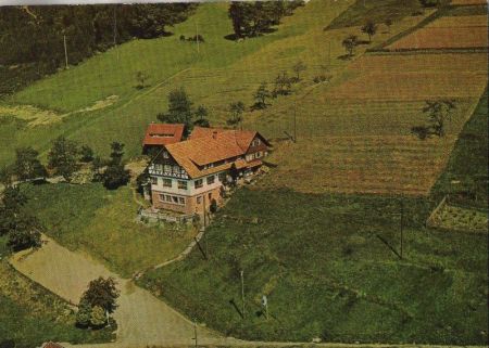 Sasbachwalden-Brandmatt - Luftbild, Pension zum Brigittenschloß - 1973 Sasbachwalden-Brandmatt - Luftbild, Pension zum Brigittenschloß - 1973