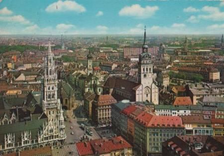 München - Stadt von Frauenkirche - 1970 München - Stadt von Frauenkirche - 1970