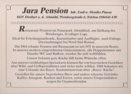 Dietfurt an der Altmühl - Jura Pension Dietfurt an der Altmühl - Jura Pension