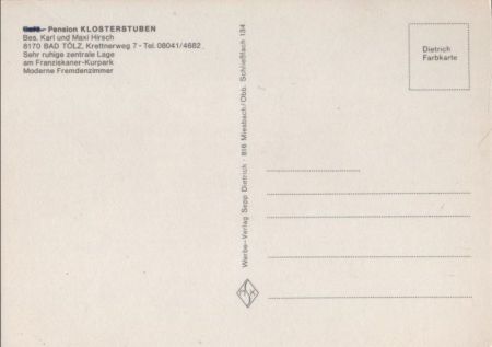 Bad Tölz - Pension Klosterstuben