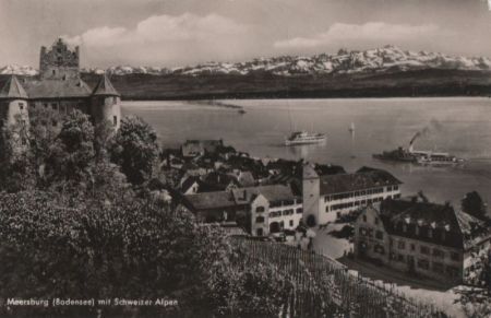Meersburg - mit Schweizer Alpen - 1954 Meersburg - mit Schweizer Alpen - 1954