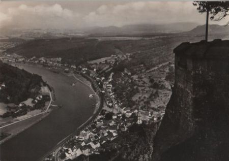 Königstein - Blick von der Festung - 1968 Königstein - Blick von der Festung - 1968