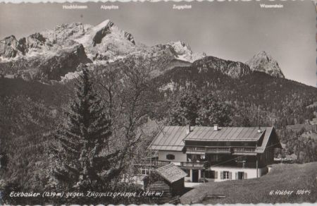 Zugspitze - über Eckbauer - 1953 Zugspitze - über Eckbauer - 1953