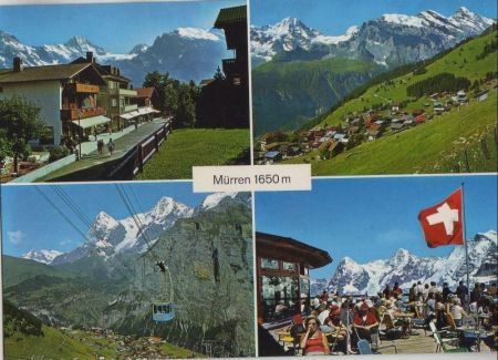 Schweiz - Mürren - mit 4 Bildern - ca. 1980 Schweiz - Mürren - mit 4 Bildern - ca. 1980