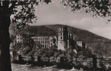 Heidelberg - Schloß von der Terrasse - 1955 Heidelberg - Schloß von der Terrasse - 1955