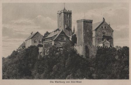 Eisenach - Wartburg von Süd-West - ca. 1950 Eisenach - Wartburg von Süd-West - ca. 1950