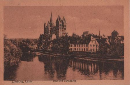 Limburg - Dom mit Lahnpartie - ca. 1930 Limburg - Dom mit Lahnpartie - ca. 1930