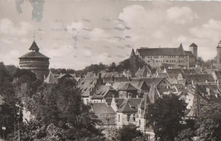 Nürnberg - Burg vom Hallertor - 1955 Nürnberg - Burg vom Hallertor - 1955