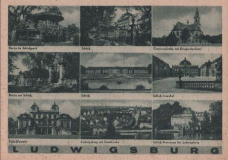 Ludwigsburg - u.a. Garnisonkirche - ca. 1950 Ludwigsburg - u.a. Garnisonkirche - ca. 1950
