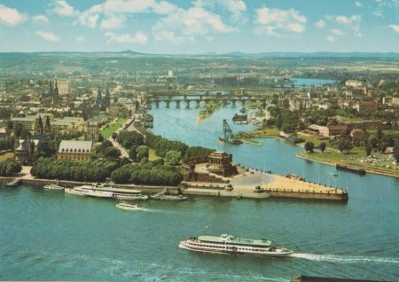 Koblenz am Rhein - Deutsches Eck - ca. 1975 Koblenz am Rhein - Deutsches Eck - ca. 1975