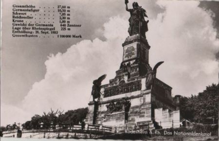Rüdesheim, Niederwalddenkmal - 1963 Rüdesheim, Niederwalddenkmal - 1963