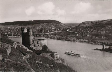 Bingen - Ehrenfels und Mäuseturm - ca. 1960 Bingen - Ehrenfels und Mäuseturm - ca. 1960