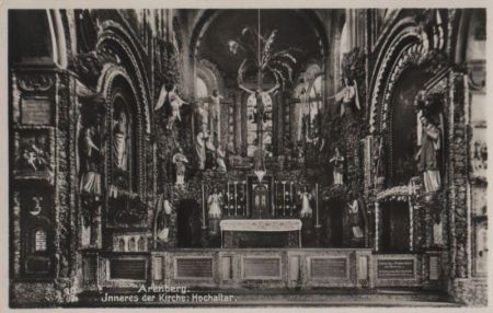 Koblenz-Arenberg - Inneres der Kirche, Hochaltar - ca. 1935 Koblenz-Arenberg - Inneres der Kirche, Hochaltar - ca. 1935