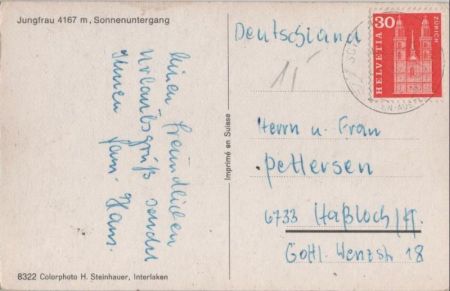 Jungfrau - Schweiz - Sonnenuntergang