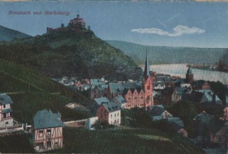 Braubach - und die Marksburg - ca. 1920 Braubach - und die Marksburg - ca. 1920