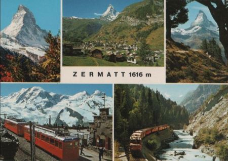 Schweiz - Zermatt - mit 5 Bildern - 1972 Schweiz - Zermatt - mit 5 Bildern - 1972