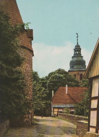 Bad Salzuflen - Turmstraße mit Katzenturm - ca. 1975 Bad Salzuflen - Turmstraße mit Katzenturm - ca. 1975