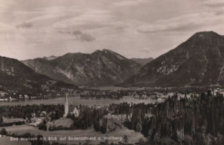 Bad Wiessee - mit Blick auf Bodenschneid - 1957 Bad Wiessee - mit Blick auf Bodenschneid - 1957