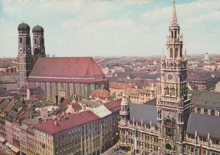 München - Rathaus und Frauenkirche - ca. 1965 München - Rathaus und Frauenkirche - ca. 1965