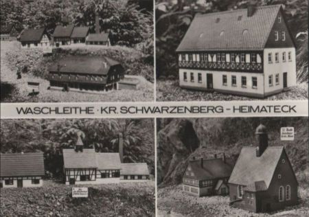 Grünhain-Beierfeld, Waschleithe - u.a. Modell der alten Kirche - 1972 Grünhain-Beierfeld, Waschleithe - u.a. Modell der alten Kirche - 1972