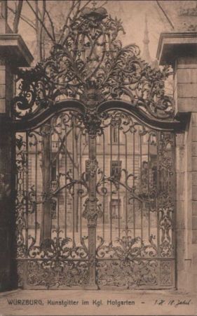 Würzburg - Kunstgitter im Kgl. Hofgarten - ca. 1950 Würzburg - Kunstgitter im Kgl. Hofgarten - ca. 1950