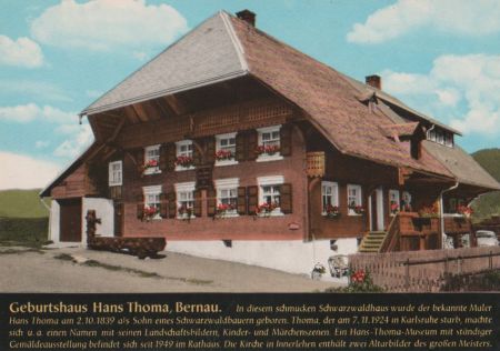Bernau - Geburtshaus Hans Thoma - 1975 Bernau - Geburtshaus Hans Thoma - 1975