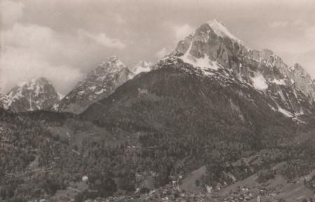 Mittenwald gegen Wetterstein - ca. 1955 Mittenwald gegen Wetterstein - ca. 1955