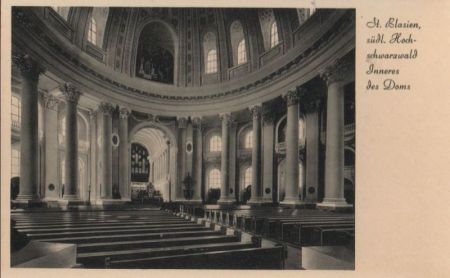 Sankt Blasien - Inneres des Doms - ca. 1950 Sankt Blasien - Inneres des Doms - ca. 1950