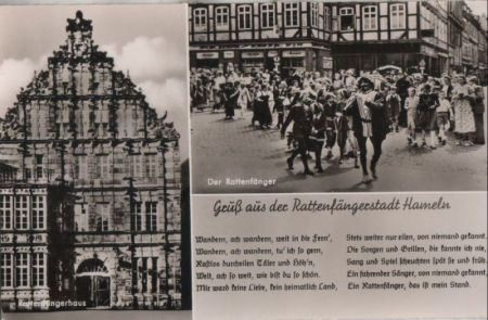 Hameln - u.a. Rattenfängerhaus - ca. 1960 Hameln - u.a. Rattenfängerhaus - ca. 1960
