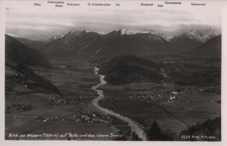 Inn - Blick von Mösern - ca. 1955 Inn - Blick von Mösern - ca. 1955