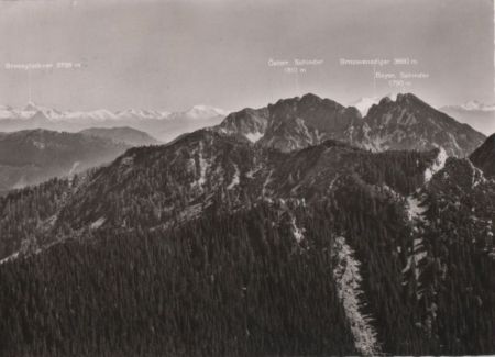 Rottach-Egern - Wallbergbahn, Blick von Bergstation - 1955 Rottach-Egern - Wallbergbahn, Blick von Bergstation - 1955