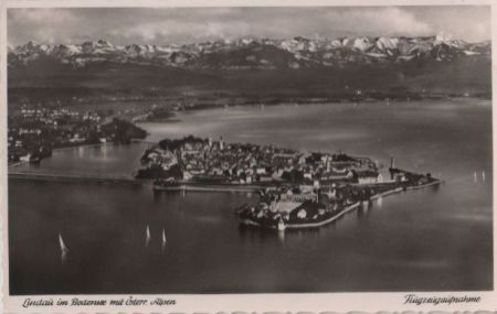 Lindau - Flugzeugaufnahme - ca. 1950 Lindau - Flugzeugaufnahme - ca. 1950