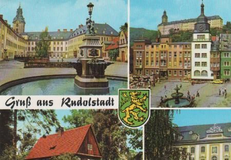 Rudolstadt - Schloß Heidecksburg, Marktplatz, Volkskundemuseum Thüringer Rudolstadt - Schloß Heidecksburg, Marktplatz, Volkskundemuseum Thüringer