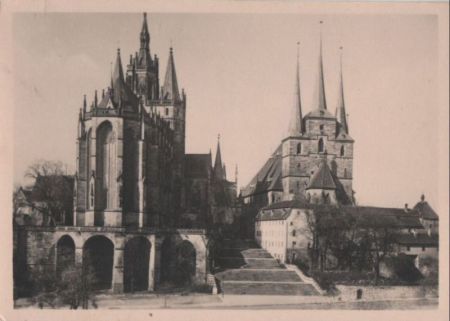 Erfurt - Dom und Severikirche - 1954 Erfurt - Dom und Severikirche - 1954