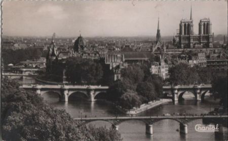 Frankreich - Paris - La Pointe de la Cite et les Ponts - 1957 Frankreich - Paris - La Pointe de la Cite et les Ponts - 1957