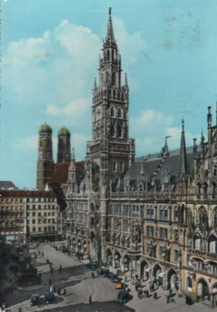 München - Rathaus mit Frauenkirche - 1963 München - Rathaus mit Frauenkirche - 1963