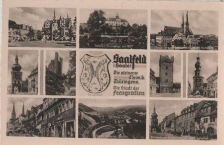 Saalfeld - u.a. Saalstraße - ca. 1955 Saalfeld - u.a. Saalstraße - ca. 1955