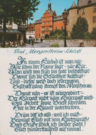 Bad Mergentheim - Schloß - ca. 1985 Bad Mergentheim - Schloß - ca. 1985