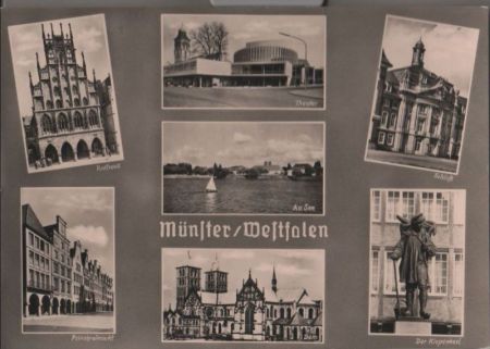 Münster - u.a. Kiepenkerl - ca. 1955 Münster - u.a. Kiepenkerl - ca. 1955