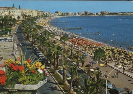 Frankreich - Cannes - La Croisette et la Plage - 1975 Frankreich - Cannes - La Croisette et la Plage - 1975