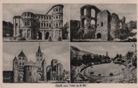 Trier - u.a. Amphitheater - ca. 1950 Trier - u.a. Amphitheater - ca. 1950