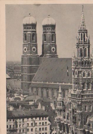 München - Rathaus und Frauenkirche - ca. 1955 München - Rathaus und Frauenkirche - ca. 1955