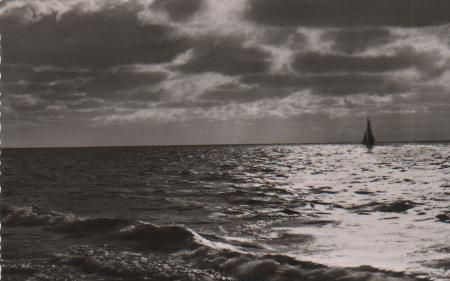 Borkum - Abendstimmung am Meer - ca. 1965 Borkum - Abendstimmung am Meer - ca. 1965