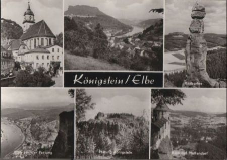 Königstein - u.a. Blick auf Pfaffendorf - 1985 Königstein - u.a. Blick auf Pfaffendorf - 1985